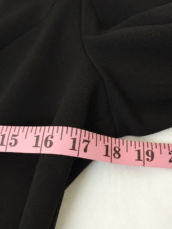 Calvin Klein Black Long Sleeve Midi Sheath Dress Gold Zipper Size 12 - Picture 10 of 15